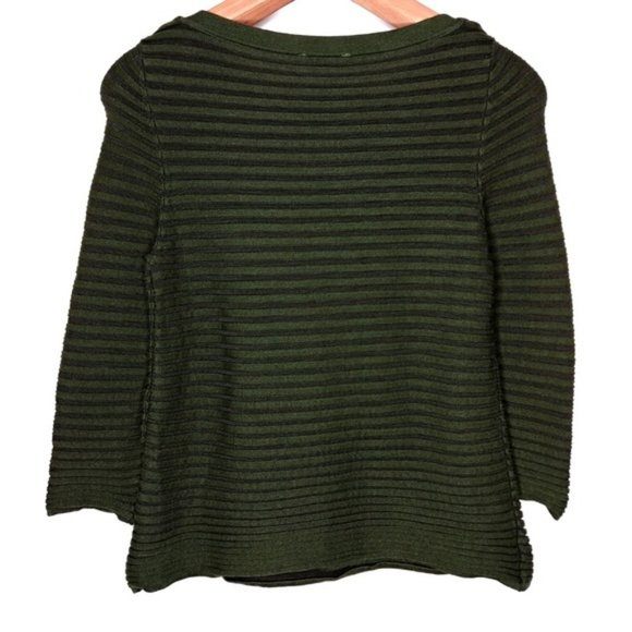 COS Womens A-Line Stripe Jumper Green Size Extra Small - Picture 2 of 6